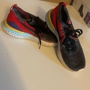 Nike Epic React Flyknit 2 Black Hyper Jade University Red